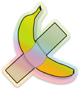 Banana Art Holographic Sticker