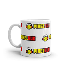 Load image into Gallery viewer, pixelbud merch white glossy mug